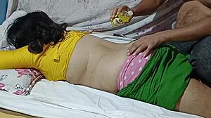 Busty Desi Housewife Savoring Intense Boob Squeeze