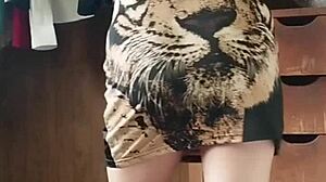 Spying On Cute Colombian Neighbor In Miniskirt Outdoors