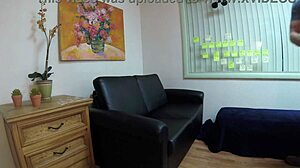 lala rose gags on cock before skinny anal choking