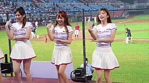 damn these sexy baseball cheerleaders dancin with perfect bodies got me sweatin