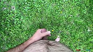 Brunette's Thrilling First 2024 Forest Outdoor Solo Session