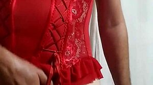 i slut out in wife's corset while she showers