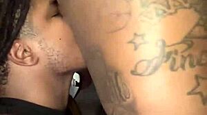 watch these ebony sluts worship and eat massive black cocks in sloppy compilation