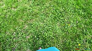 Brunette's Thrilling First 2024 Forest Outdoor Solo Session