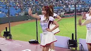 damn these sexy baseball cheerleaders dancin with perfect bodies got me sweatin