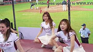 damn these sexy baseball cheerleaders dancin with perfect bodies got me sweatin