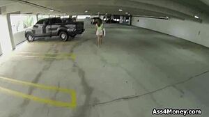 Spicy Broke Teen Flashes Tits for Mall Parking Lot Fuck!