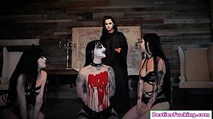 Goth Girls Deepthroat Big Cock Group Fuck Session