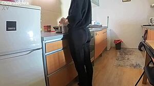 athletic girl stretches in tight leggings outdoors casually