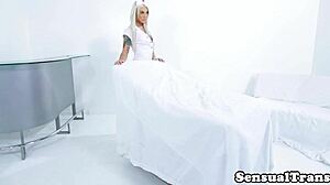WOW! Gorgeous Shemale Nurse In Heels Gets Anally Drilled By Patient In Hospital!