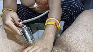 Desi Bhabhi Big Boobs Hair Removal Tease