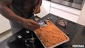 home lunch turns into raw anal pounding with peruvian pornstar angel lima bent over