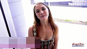 PETITE BRUNETTE MIRA MONROE'S WET PUSSY FINGERED THEN POUNDED DEEP!