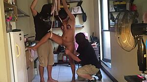 milf hogtied for intense fist fucking bdsm session high def