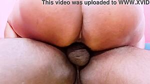 Desi big ass aunty delivers blowjob then cowgirl rides