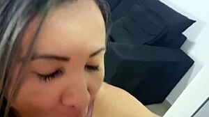 blonde latina milf with big clit pussy milks monster cock creampie in kitchen