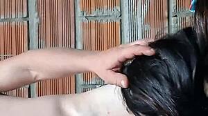 Friend's girlfriend surrenders to first kiss and wild fuck