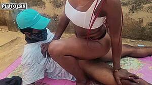 Old pussy craves it bad. Young stud pounds her public outdoors wild.