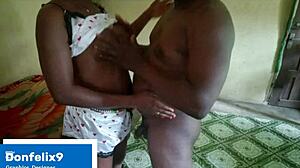 Hey sexy stepdaughter, suck daddy's cock deep! African homemade blowjob doggystyle panties milk...