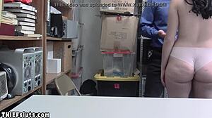 dirty cop rams monster cock into timid teen shoplifter's shaved pussy