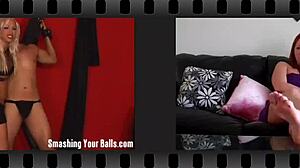 Hollis and Heather kick your balls in turns