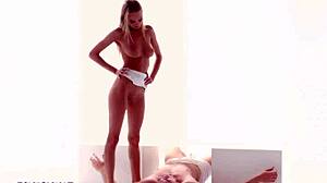 dominant skinny blonde nancy a gets her tight pussy and ass licked by boyfriend