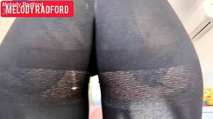 Curvy Milf Melody Radford Fucked Through Sheer Leggings