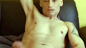 this amateur dude dives into solo cock play with shower toys and fisting