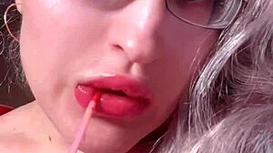 Bimbo Goddess Demands Lipgloss Worship in Captivating Webcam Findom