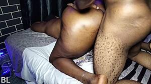 african bbw with biggest ass bends over spreads big pussy lips clit in doggystyle moaning quickie