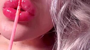 Bimbo Goddess Demands Lipgloss Worship in Captivating Webcam Findom