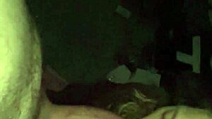 Cute amateur kneels for deep blowjob and creampie finish