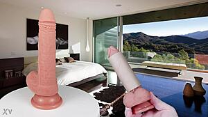 Quarterback Realistic Silicone Dildo Dual Density Penis for Deep Play