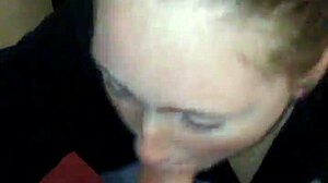 Blonde beauty spits and gags on cock in sloppy deepthroat handjob choke fest