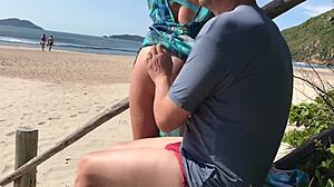 Milf's teasing tongue leads to public stranger ass fuck spectacle