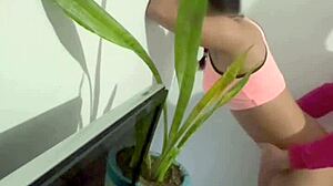 my wife hired this cute petite latina cleaner with pigtails and i fucked her hard