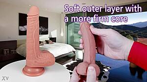 Quarterback Realistic Silicone Dildo Dual Density Penis for Deep Play