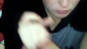 Blonde beauty spits and gags on cock in sloppy deepthroat handjob choke fest