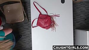 Redhead Teen Thief And Busty Milf Duo Ride Security's Monster Cock For Shoplifting Bust