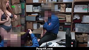 Redhead teen babes caught shoplifting get bent over fucked by cops 🚨🍑