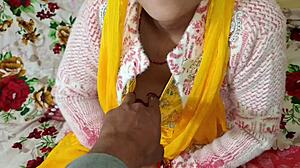 desi indian maid wife dives into first dirty talk blowjob