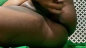 teasing her tight spot with something huge and wild