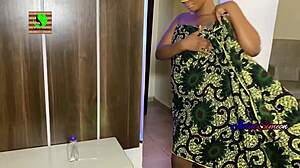 local ebony milf breaks in her virgin boyfriend with wet deepthroat and creampie