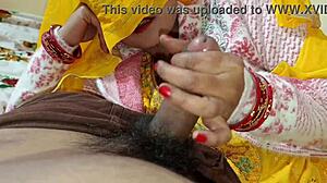 desi indian maid wife dives into first dirty talk blowjob
