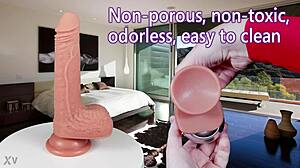 Quarterback Realistic Silicone Dildo Dual Density Penis for Deep Play