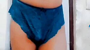 sissy boy strokes his limp tiny clitty till it spurts weak cum