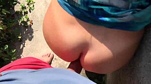 Milf's teasing tongue leads to public stranger ass fuck spectacle