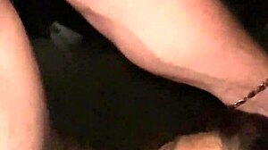 Cute amateur kneels for deep blowjob and creampie finish