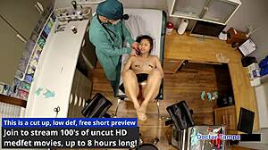 Dr. Tampa Risks It All Backstage with Raya Nguyen's Ball Licking Blowjob Face Fucking Dildo Shaved Pussy