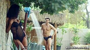 black cute nia nacci takes monster cock outdoor doggystyle deepthroat cowgirl